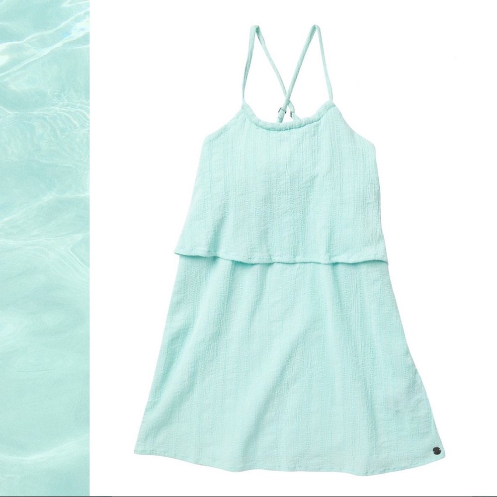 🌕 SOLD. 🐠 Roxy Tropical Aqua CACTUS LIFE Dress